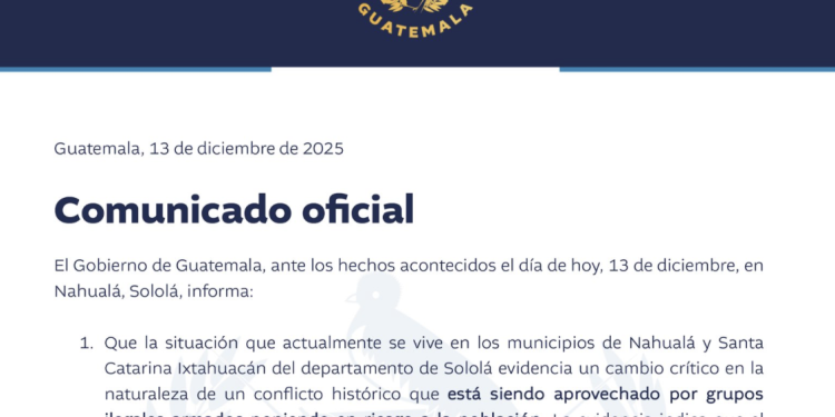 URGENTE: Gobierno confirma infiltración del crimen organizado en conflicto de Sololá y refuerza presencia del Estado.